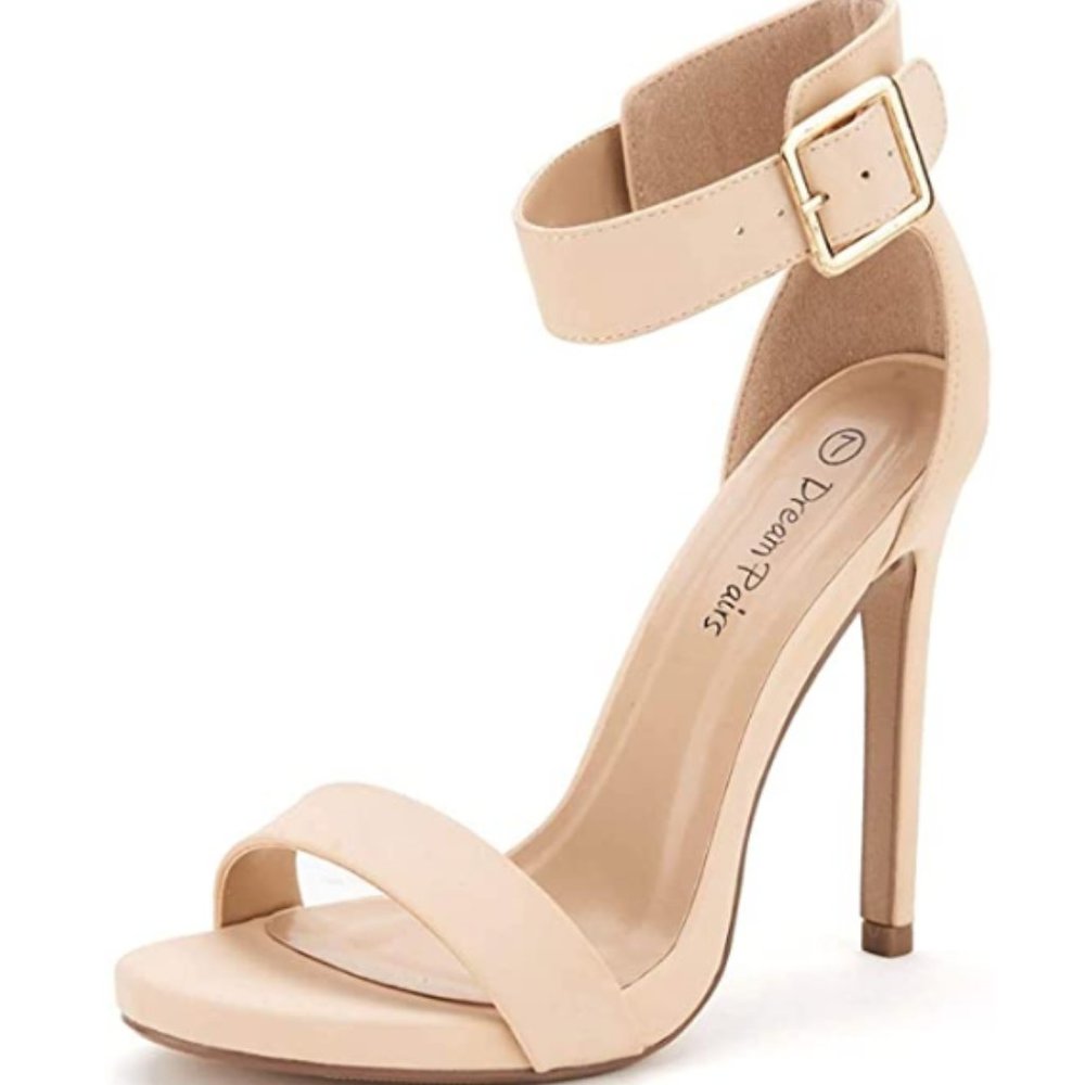 DREAM PAIRS Women's Ankle Strap Pumps Heel Sandals